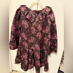 GAP Toddler Floral Dress in Pink and Black